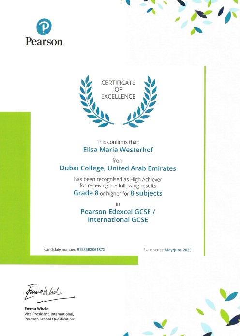 High Achiever Award